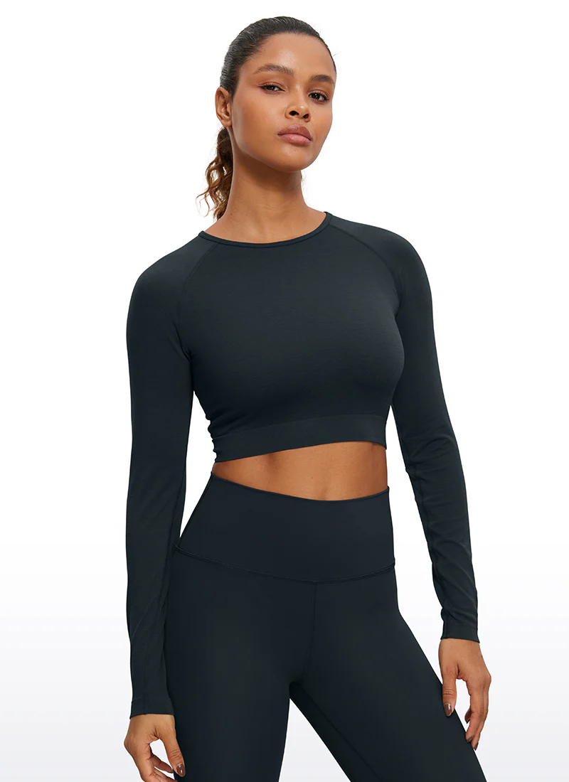 Seamless Slim Fit Cropped Long Sleeve - Image 14
