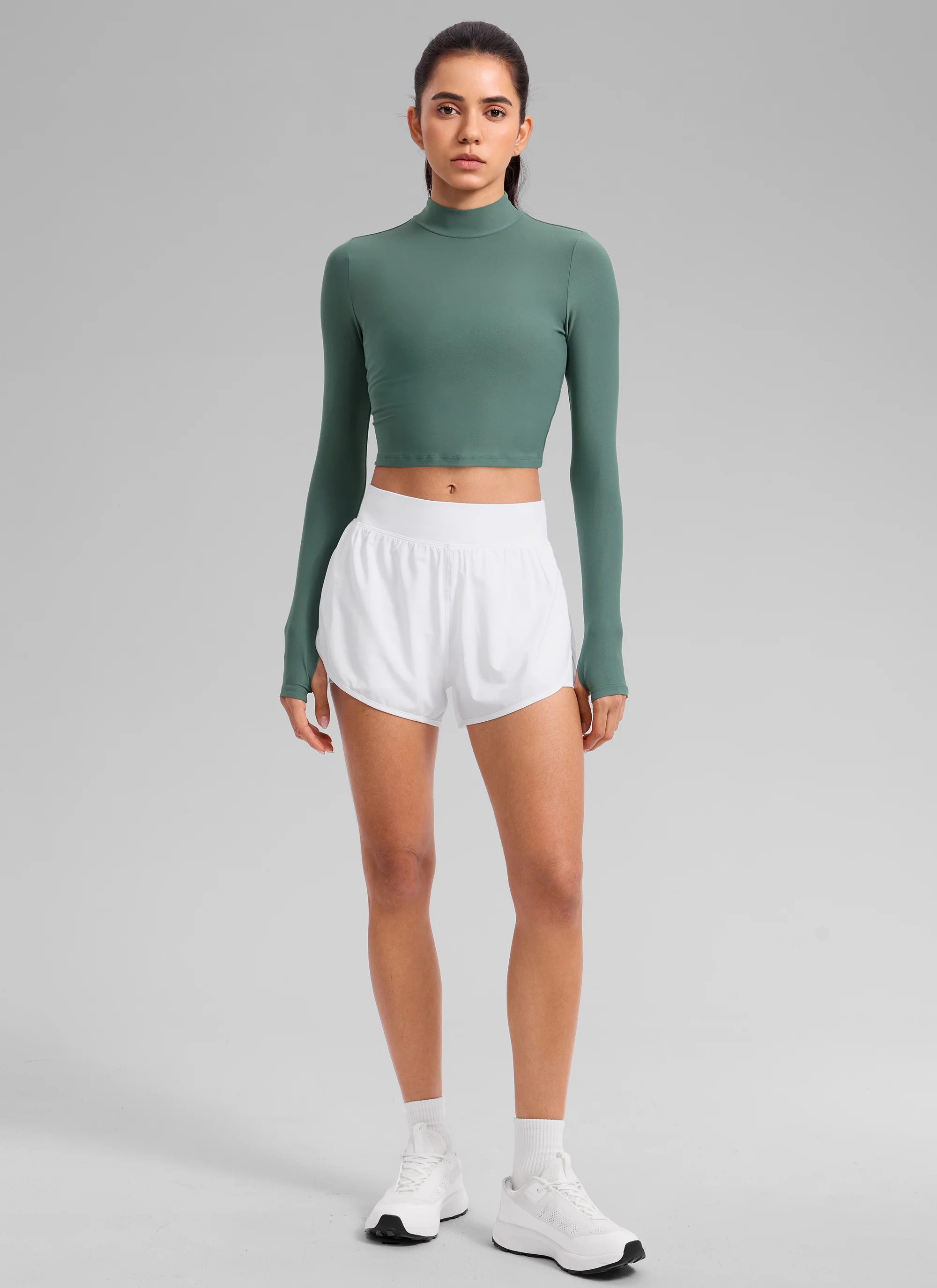 Cloudweight Mock Neck Crop Long Sleeve - Image 3