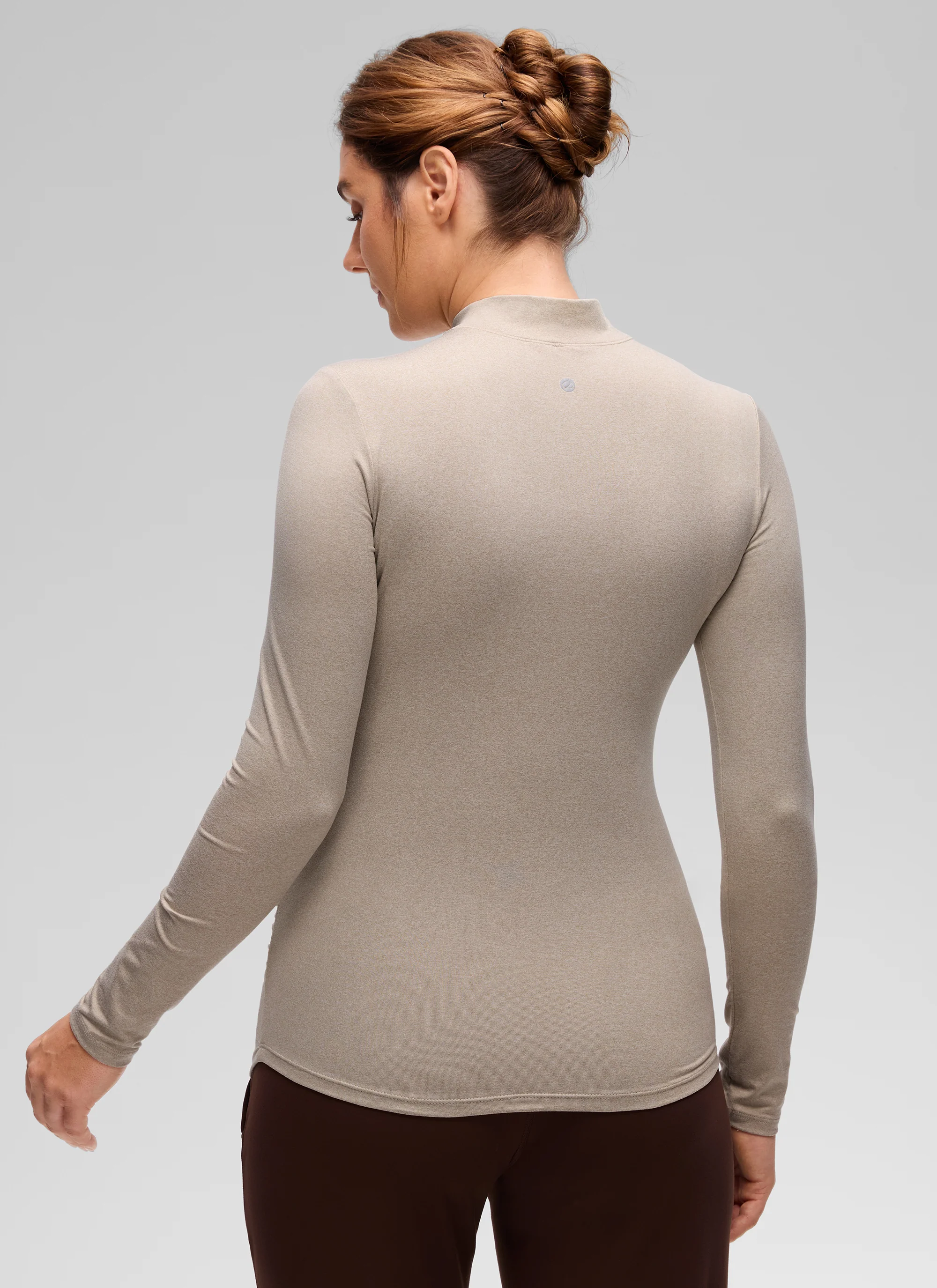 Cloud Jersey Maternity Mock Neck Ruched Shirt - Image 7