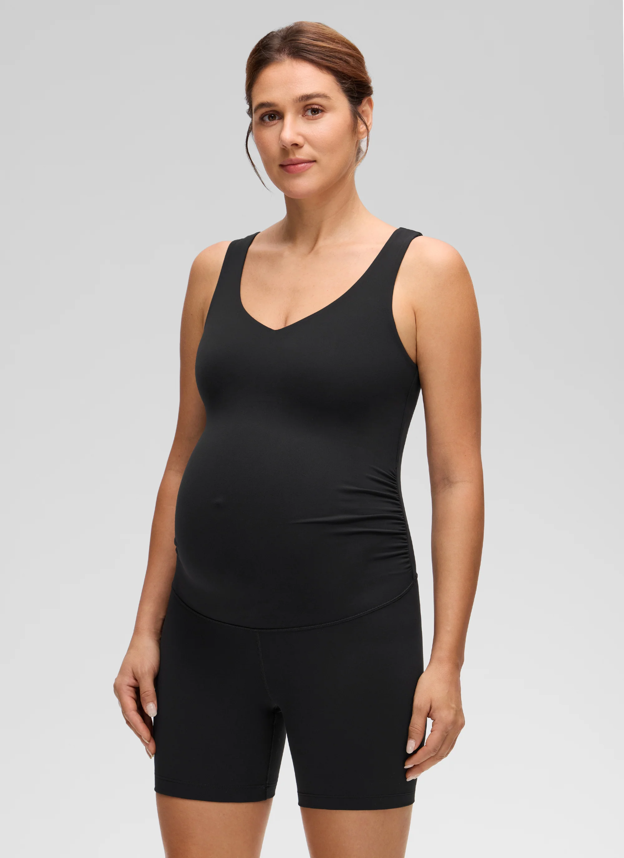 Butterluxe Maternity V Neck Rompers 5'' - Image 5