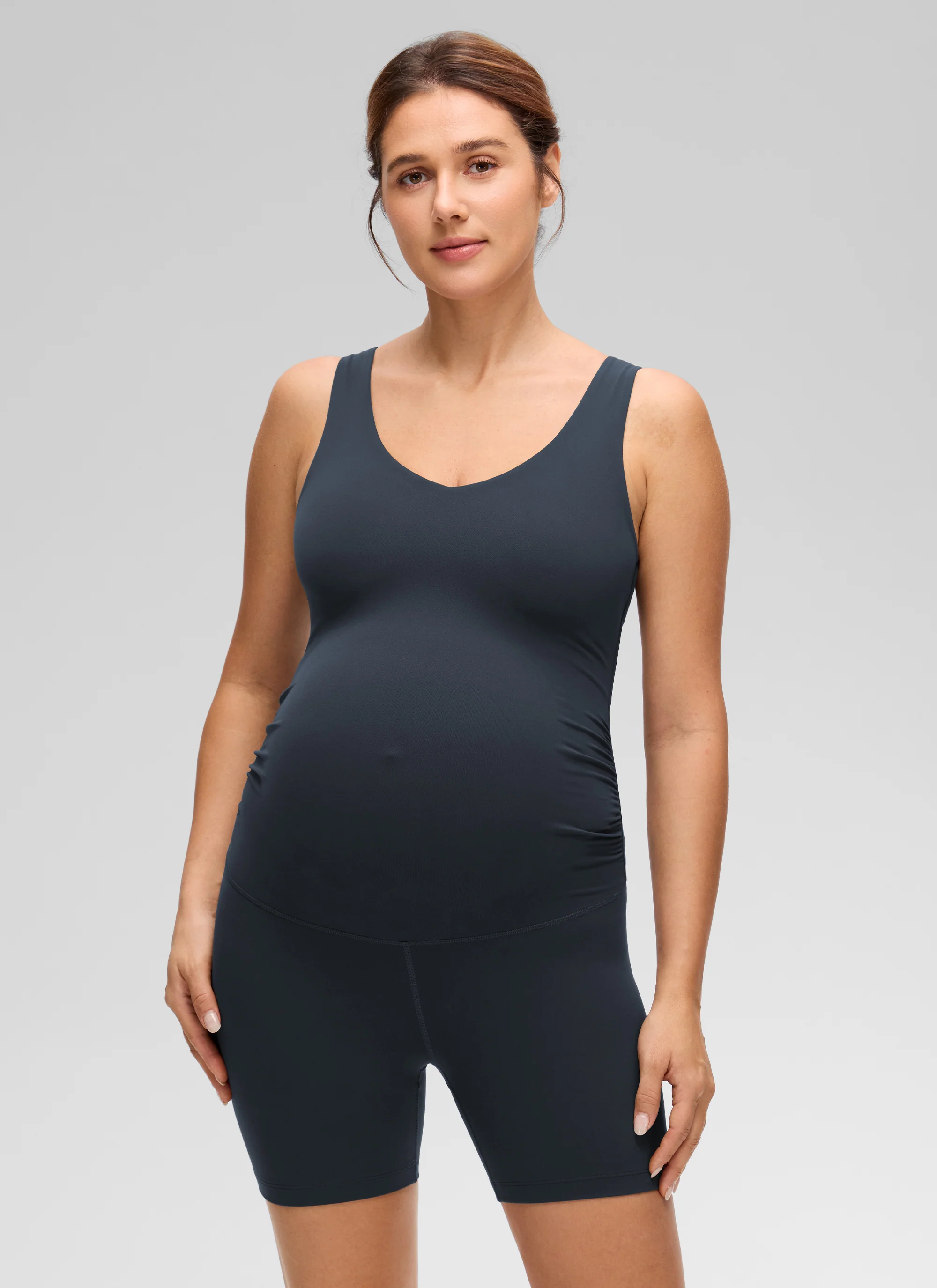 Butterluxe Maternity V Neck Rompers 5'' - Image 9